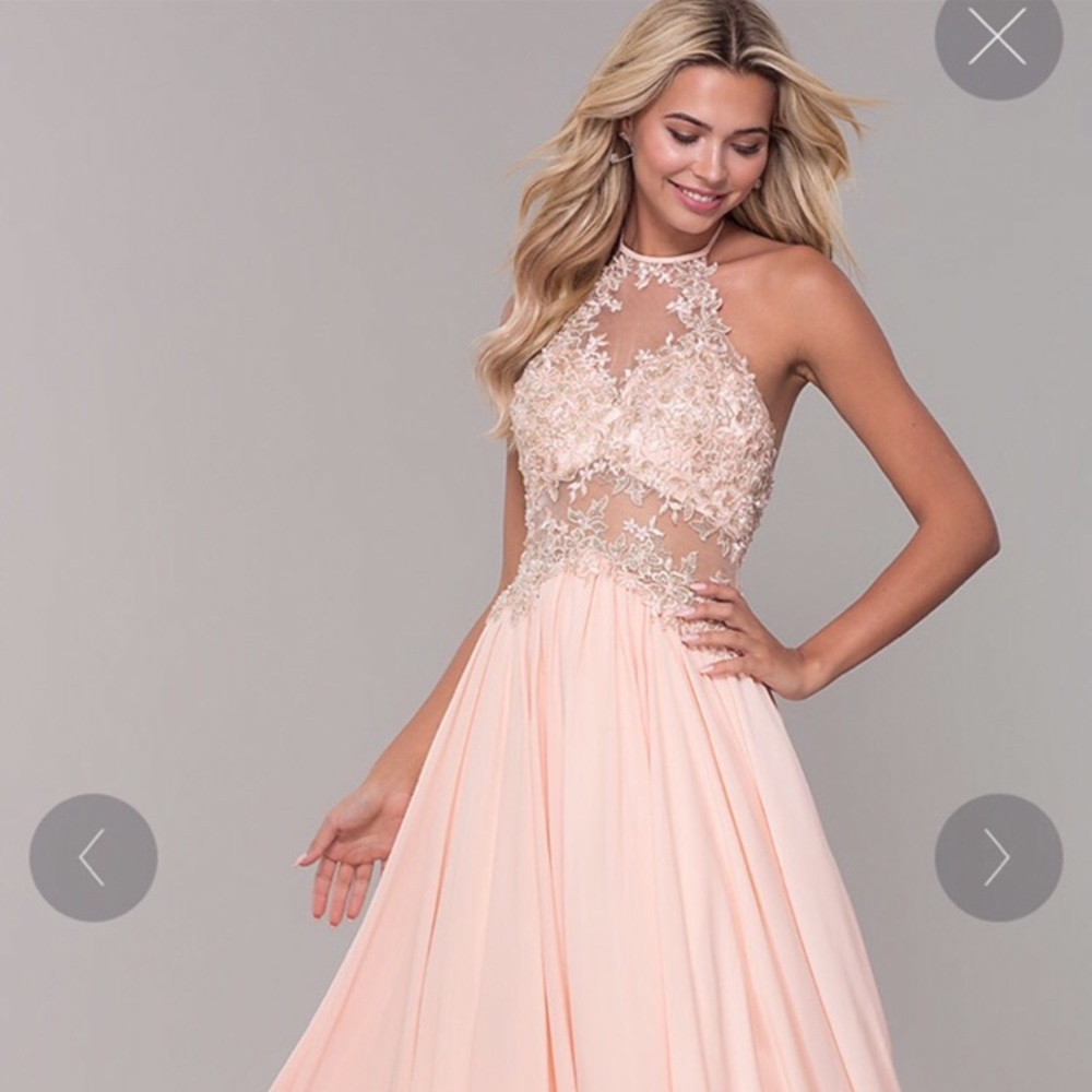 Prom Dress: Pink /Peach Color from (promgirl.com)
